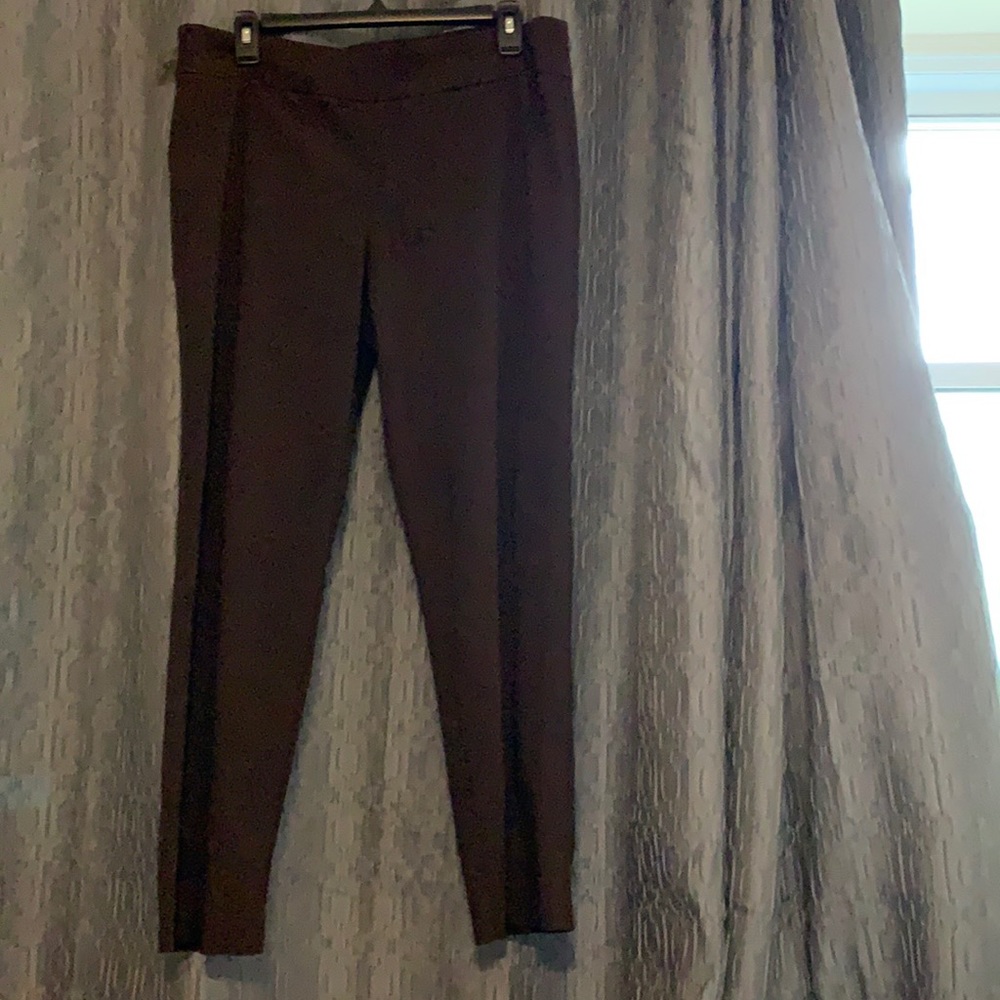 Brown, straight leg pants